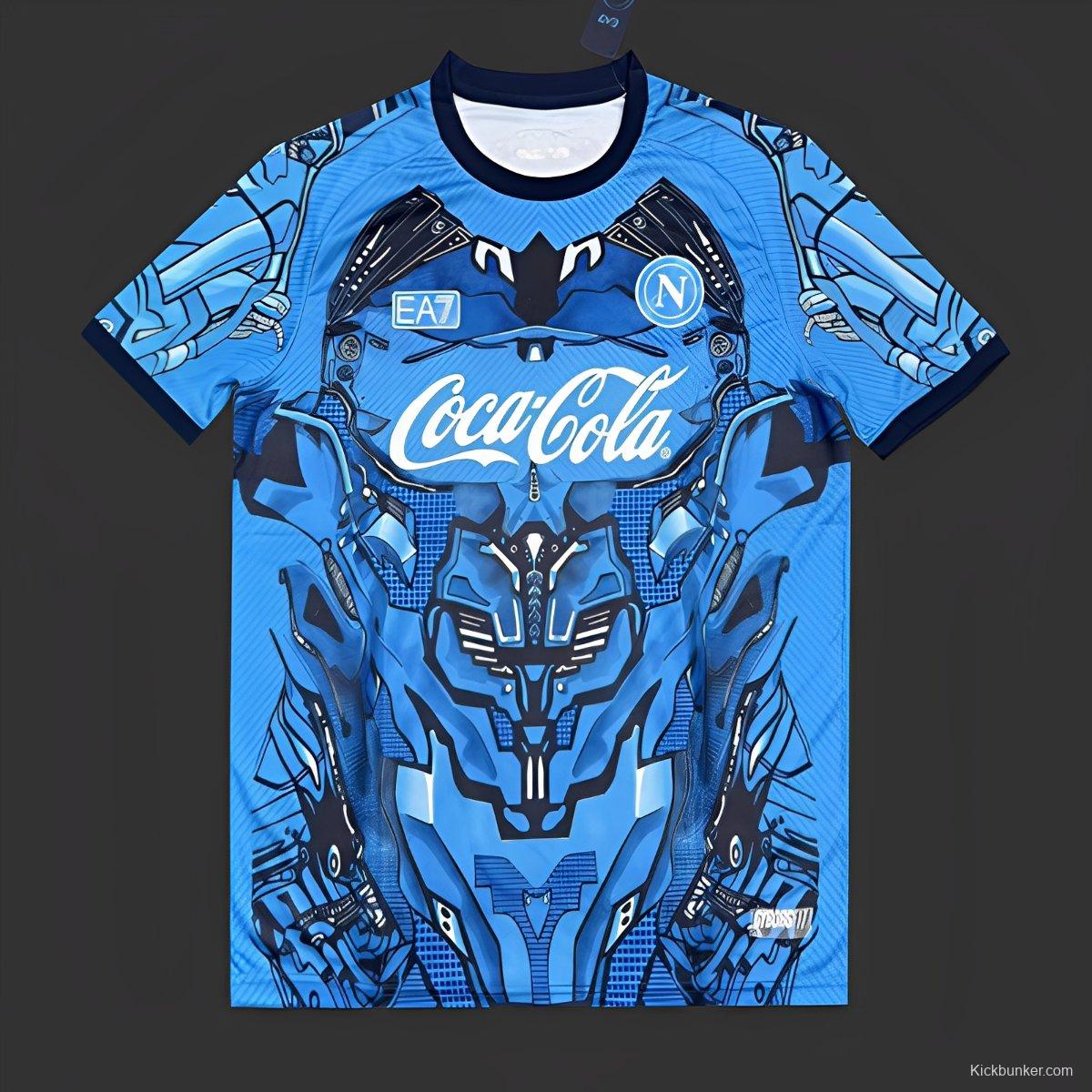 25/26 Napoli EA7 Blue with Robotic Armor Pattern Jersey