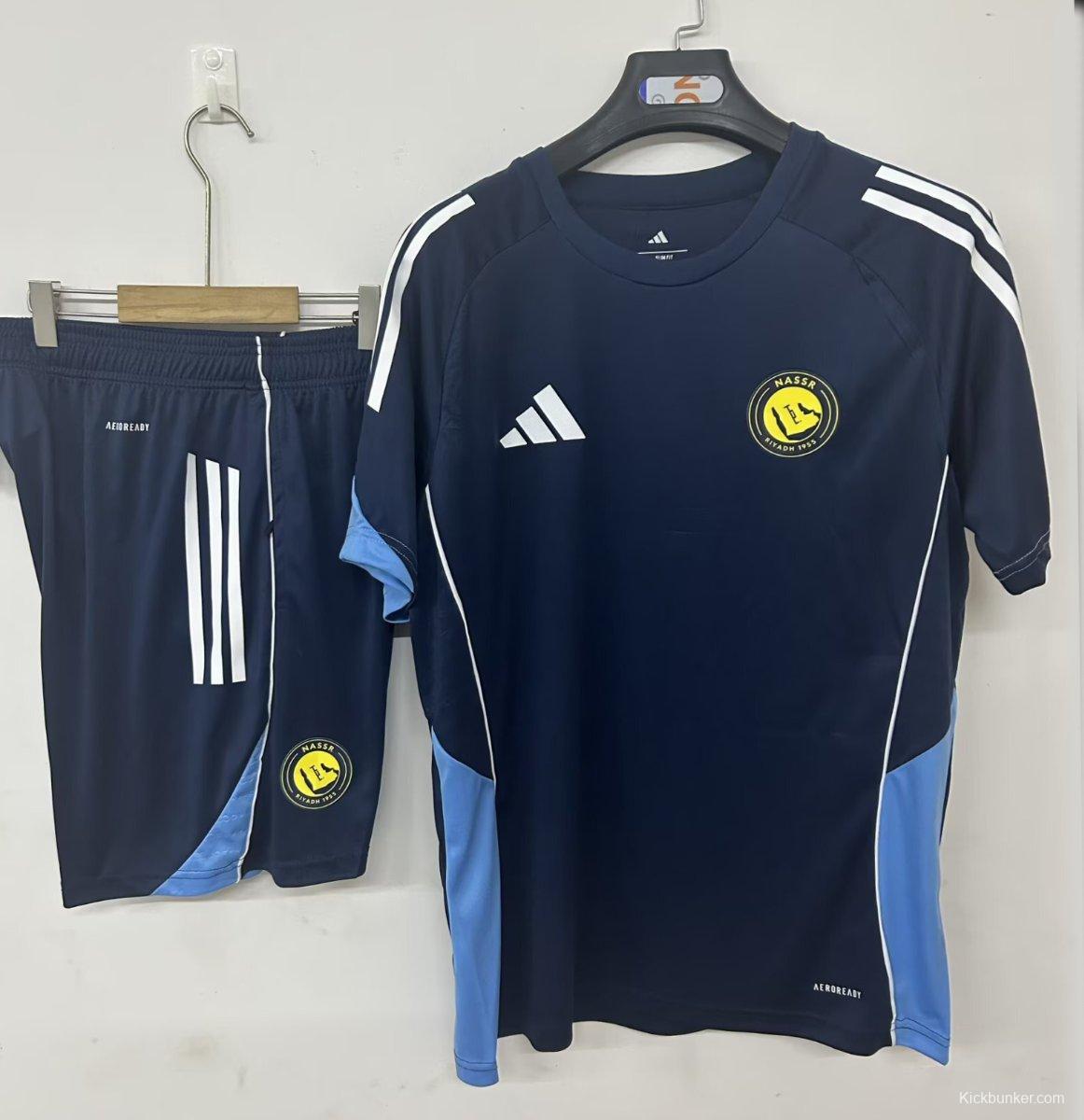 25/26 Al-Nassr Pre-Match Jersey Royal Blue+ Shorts