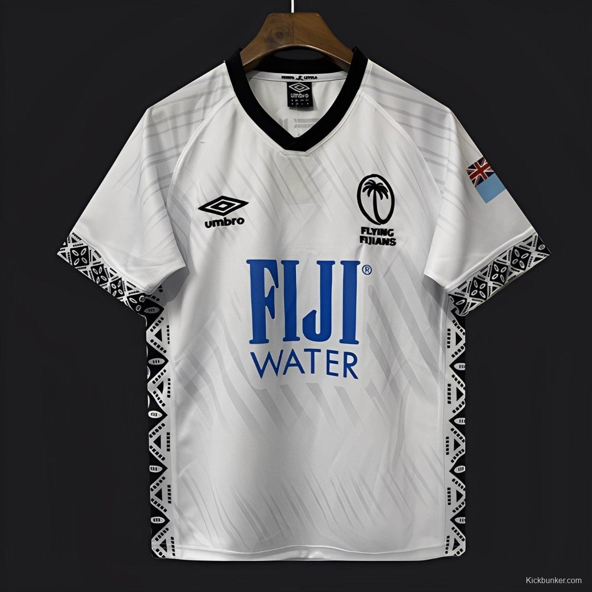 2026 Fiji Flying Fijians White with Indigenous Patterns Jersey
