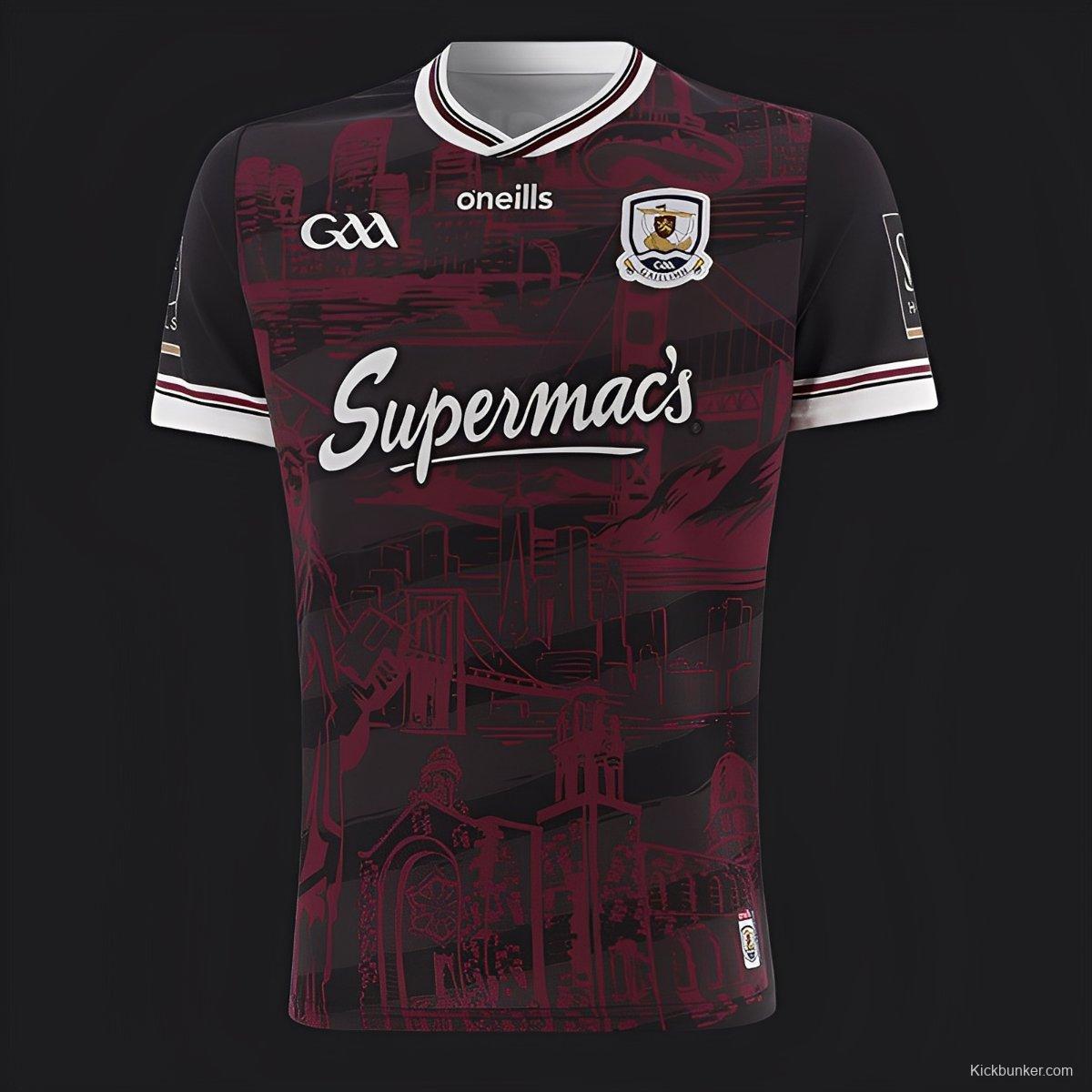 25/26 Galway GAA Maroon with Cityscape Pattern Jersey