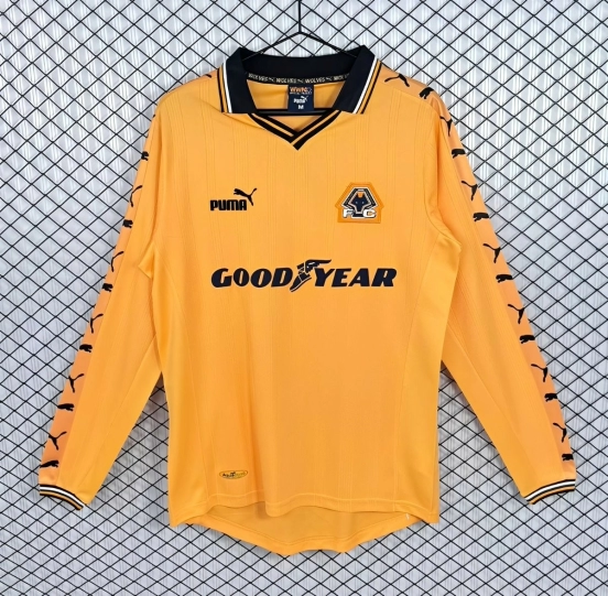 Retro 98/99 Wolverhampton Wanderers Home Long Sleeve Jersey