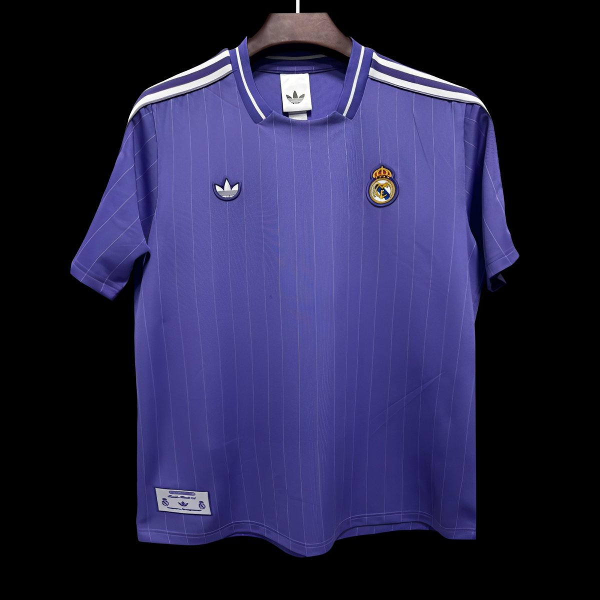 2026 Real Madrid Adidas Terrace Icons Purple Pinstripe Jersey