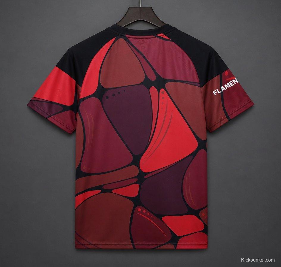 26/27 Flamengo 2026 Pre-Match Red/Black/Burgundy Jersey