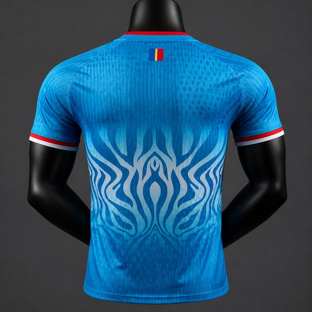 Player Version 2026 DR Congo Home Sky Blue Flame Jersey