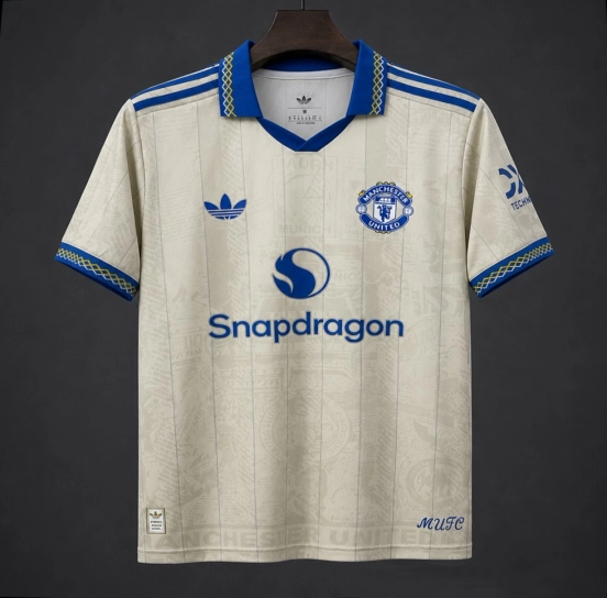 26/27 Manchester United Third Concept Cream Blue Jersey