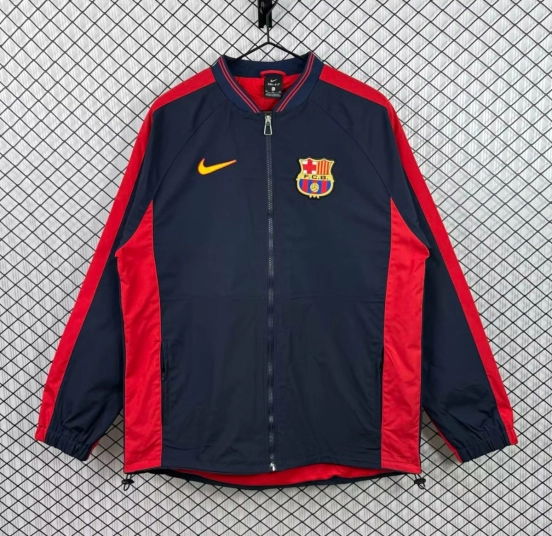 Retro 1998/99 Barcelona Nike Vintage Navy/Red Windbreaker