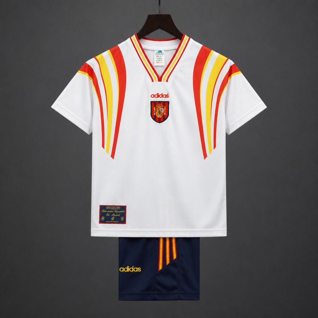 Retro Kids 1996  Spain Third WhiteJersey