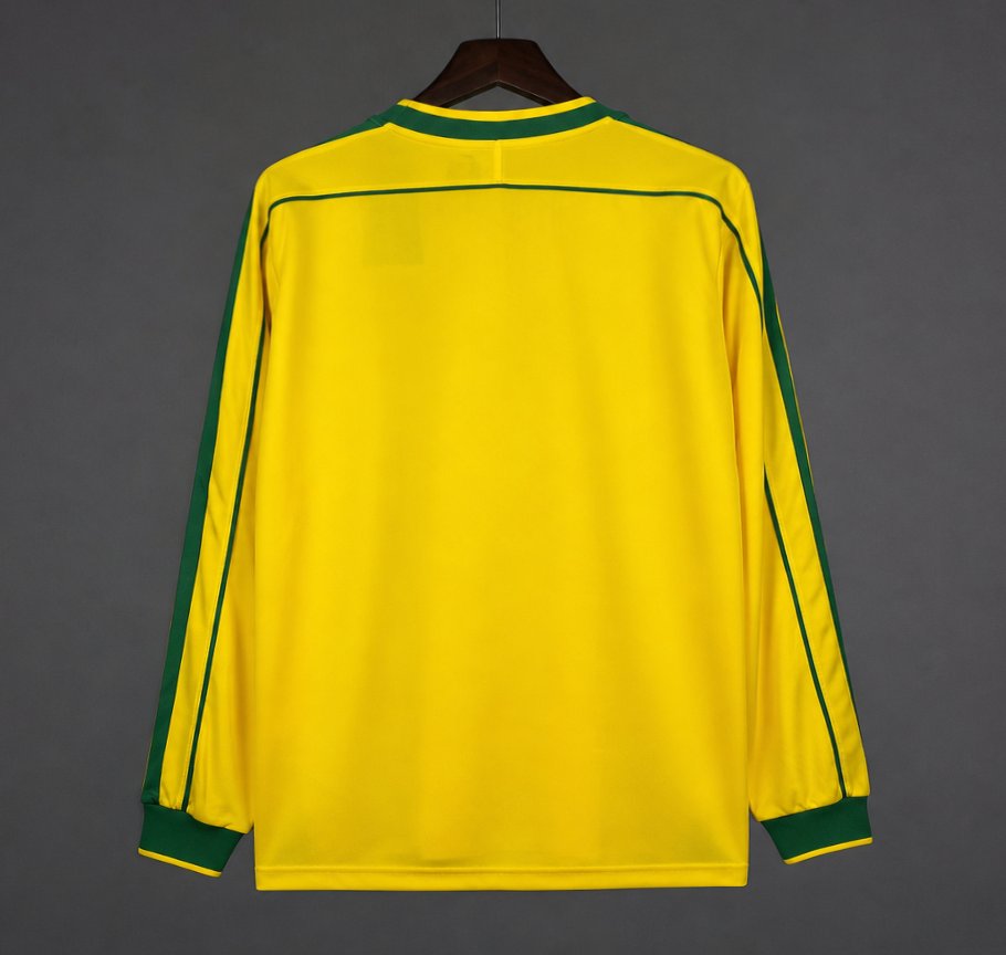 Retro 1998 Brazil Home Long Sleeve Jersey