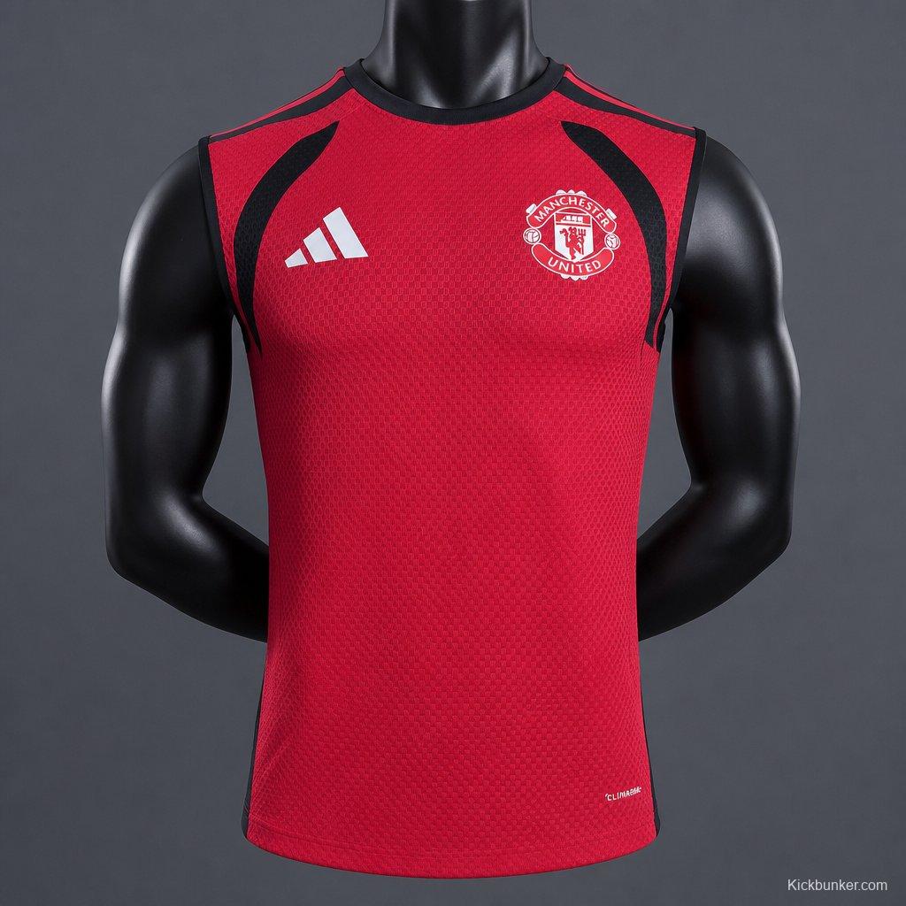 Player Version 26/27 Manchester United Red with Black Vest Jersey