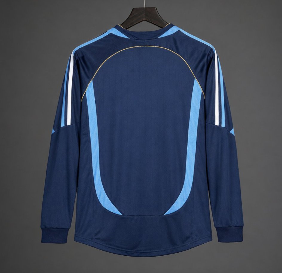 Retro 2006 Argentina Away Long SLeeve Jersey