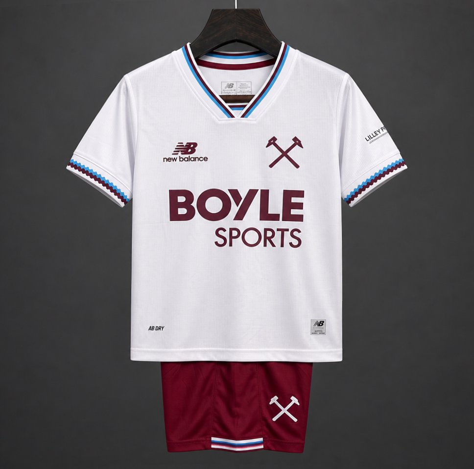 26/27 KIDS West Ham United Away White Jersey