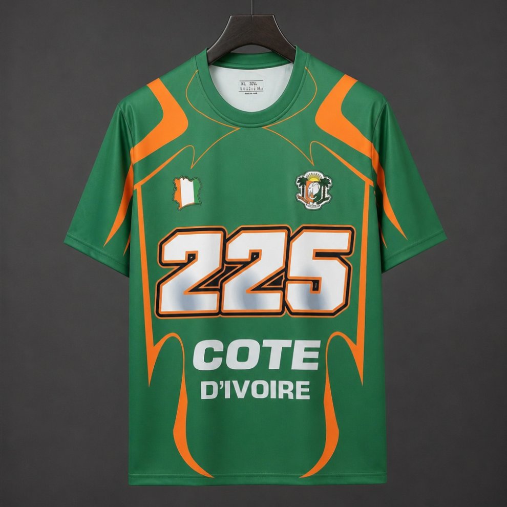 2026 Ivory Coast Côte d'Ivoire Green  "225" Special Edition Jersey