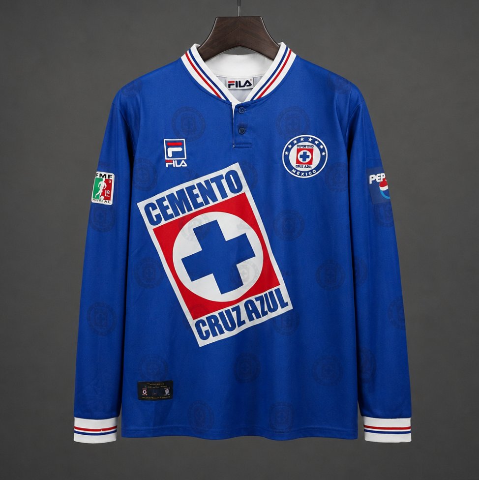 Retro 98/99 Cruz Azul Home Long Sleeve Jersey