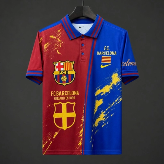 26/27 Barcelona Training Red Blue Jersey